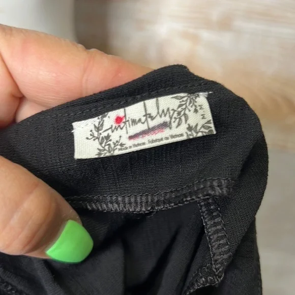 Free People Bring It Back Printed Cut-Out dress black size medium - Picture 7 of 8